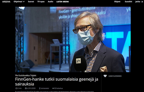 Kuvakaappaus YLE Areenasta, Aarno Palotien haastattelusta