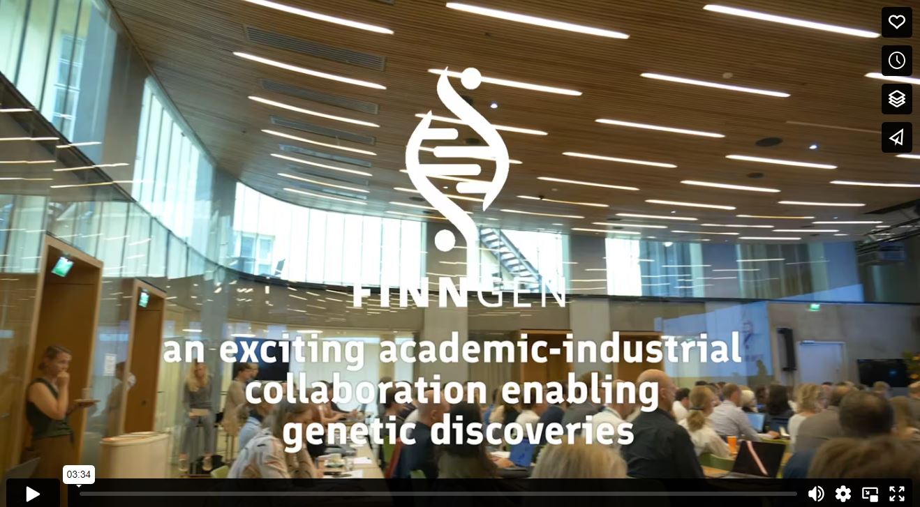 A cover image of a video with the FinnGen logo.